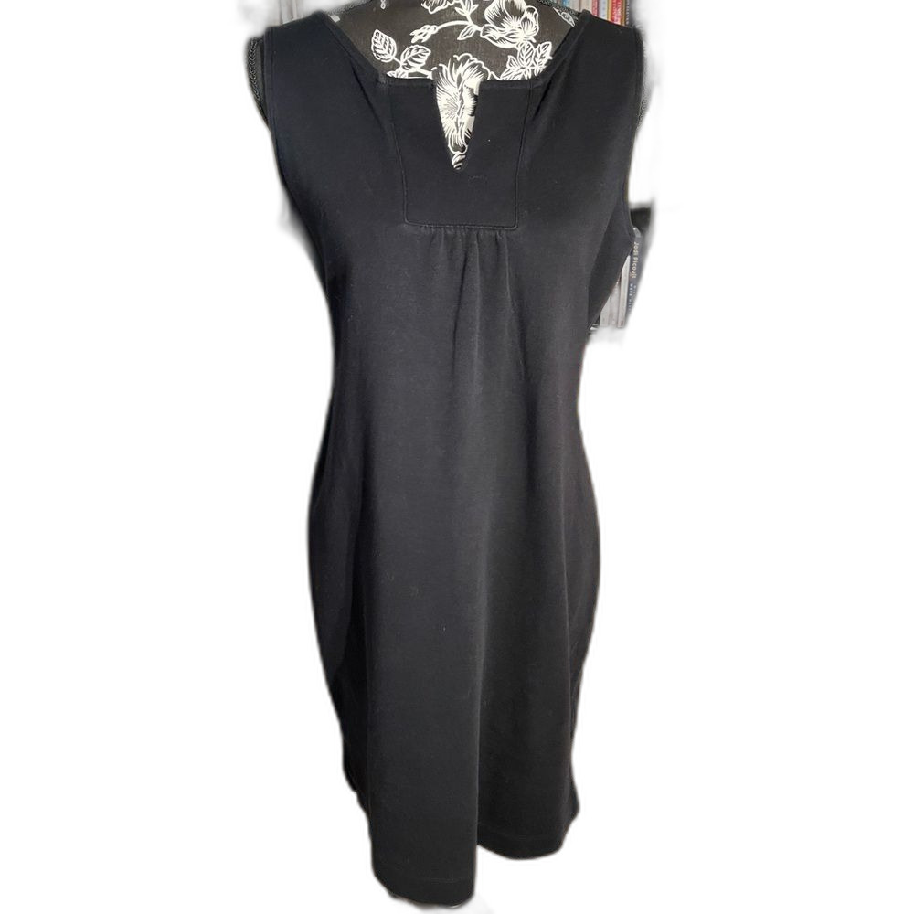 Talbots Women's 100% Cotton Black Casual Simple Dress Size Medium